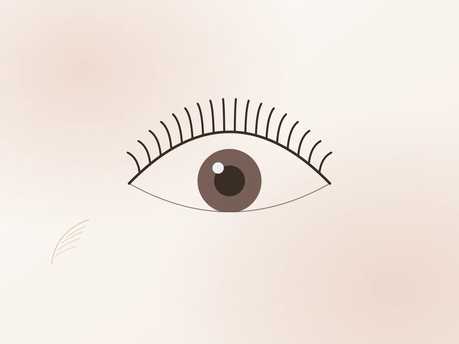 Mavie マスカラパーマの仕上がりイメージ（イラスト）