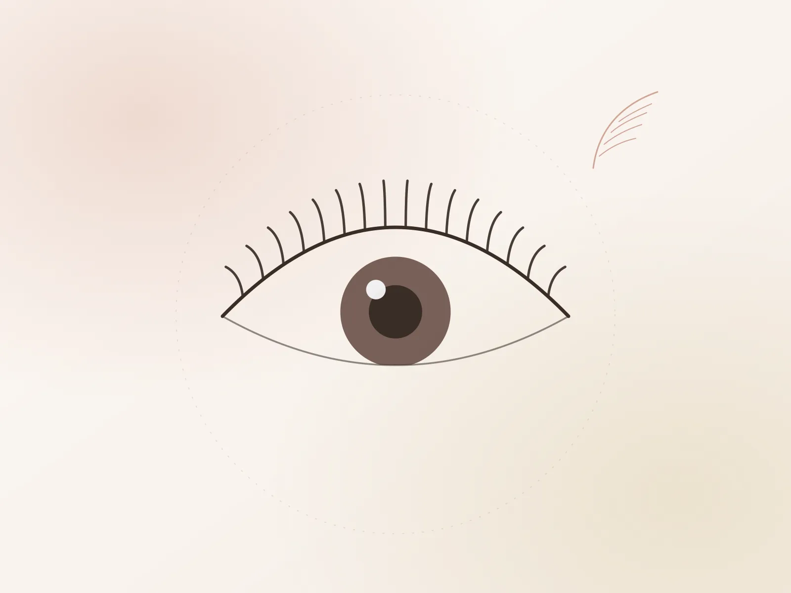 Mavie まつげパーマの仕上がりイメージ（イラスト）